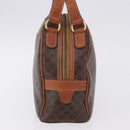 CELINE Macadam Canvas Hand Bag PVC Leather Brown Gold Auth 193555-3