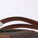 CELINE Macadam Canvas Hand Bag PVC Leather Brown Gold Auth 193555-8