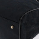 GUCCI GG Canvas Hand Bag Black Gold 145810 Auth 193556A-9