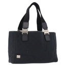 GUCCI GG Canvas Hand Bag Black Gold 145810 Auth 193556A-1
