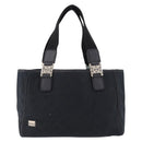 GUCCI GG Canvas Hand Bag Black Gold 145810 Auth 193556A-13