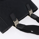 GUCCI GG Canvas Hand Bag Black Gold 145810 Auth 193556A-6