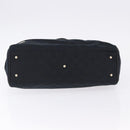 GUCCI GG Canvas Hand Bag Black Gold 145810 Auth 193556A-5