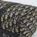 Christian Dior Trotter Canvas Boston Bag Navy Silver Auth 193558-9