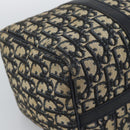 Christian Dior Trotter Canvas Boston Bag Navy Silver Auth 193558-14