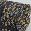 Christian Dior Trotter Canvas Boston Bag Navy Silver Auth 193558-15