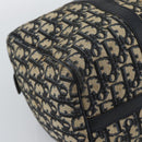 Christian Dior Trotter Canvas Boston Bag Navy Silver Auth 193558-16