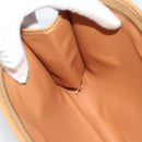 CELINE Macadam Canvas Clutch Bag PVC Leather Brown Gold Auth 193559A-11