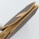 CELINE Macadam Canvas Clutch Bag PVC Leather Brown Gold Auth 193559A-5