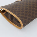 CELINE Macadam Canvas Clutch Bag PVC Leather Brown Gold Auth 193559A-8