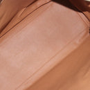 CELINE Macadam Canvas Boston Bag PVC Leather Brown Gold Auth 193560A-17