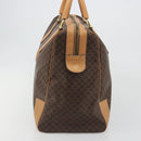CELINE Macadam Canvas Boston Bag PVC Leather Brown Gold Auth 193560A-4