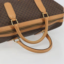 CELINE Macadam Canvas Boston Bag PVC Leather Brown Gold Auth 193560A-7