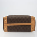 CELINE Macadam Canvas Boston Bag PVC Leather Brown Gold Auth 193560A-9