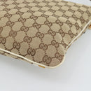 GUCCI GG Canvas Sherry Line Shoulder Bag Beige Gold 144388 Auth 193563A-15