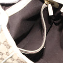 GUCCI GG Canvas Sherry Line Shoulder Bag Beige Gold 144388 Auth 193563A-22