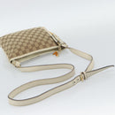 GUCCI GG Canvas Sherry Line Shoulder Bag Beige Gold 144388 Auth 193563A-7