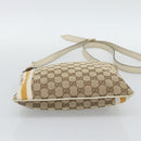 GUCCI GG Canvas Sherry Line Shoulder Bag Beige Gold 144388 Auth 193563A-5
