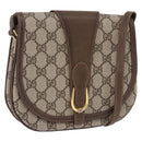 GUCCI GG Supreme Shoulder Bag PVC Beige Gold Auth 193564-1