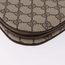 GUCCI GG Supreme Shoulder Bag PVC Beige Gold Auth 193564-13