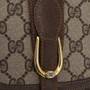 GUCCI GG Supreme Shoulder Bag PVC Beige Gold Auth 193564-15