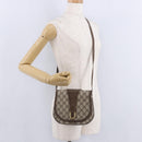 GUCCI GG Supreme Shoulder Bag PVC Beige Gold Auth 193564-24