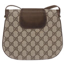 GUCCI GG Supreme Shoulder Bag PVC Beige Gold Auth 193564-3