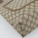 GUCCI GG Supreme Web Sherry Line Tote Bag PVC Beige 40 02 003 Auth 193566-14