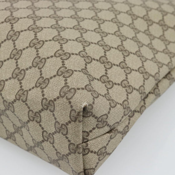 GUCCI GG Supreme Web Sherry Line Tote Bag PVC Beige 40 02 003 Auth 193566