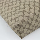 GUCCI GG Supreme Web Sherry Line Tote Bag PVC Beige 40 02 003 Auth 193566-16