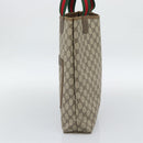 GUCCI GG Supreme Web Sherry Line Tote Bag PVC Beige 40 02 003 Auth 193566-4