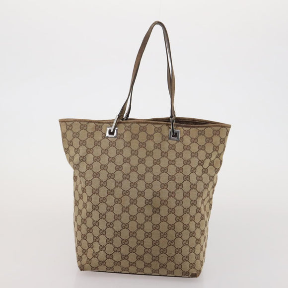 GUCCI GG Canvas Sherry Line Tote Bag 2 Set Beige Auth 193567