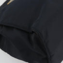 PRADA Chain Hand Bag Nylon Navy Gold Auth 193568A-11