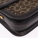 CELINE C Sulky Horse Carriage Shoulder Bag Canvas Brown Gold Auth 193569A-12