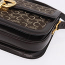CELINE C Sulky Horse Carriage Shoulder Bag Canvas Brown Gold Auth 193569A-13