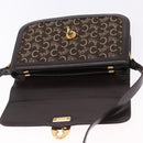 CELINE C Sulky Horse Carriage Shoulder Bag Canvas Brown Gold Auth 193569A-17