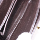 CELINE C Sulky Horse Carriage Shoulder Bag Canvas Brown Gold Auth 193569A-19