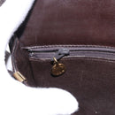CELINE C Sulky Horse Carriage Shoulder Bag Canvas Brown Gold Auth 193569A-24