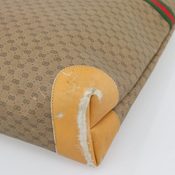 GUCCI Micro GG Supreme Web Sherry Line Bag Beige Gold 002 123 0174 Auth 193571