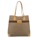 GUCCI Micro GG Supreme Web Sherry Line Bag Beige Gold 002 123 0174 Auth 193571-13