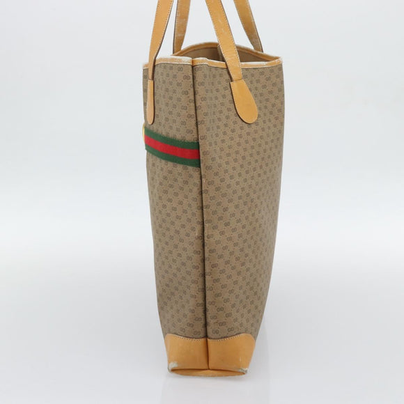 GUCCI Micro GG Supreme Web Sherry Line Bag Beige Gold 002 123 0174 Auth 193571