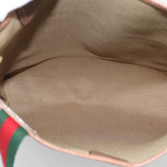 GUCCI GG Supreme Web Sherry Line Tote Bag PVC Beige Gold 002 58 6487 Auth 193572