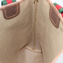 GUCCI GG Supreme Web Sherry Line Tote Bag PVC Beige Gold 002 58 6487 Auth 193572-16