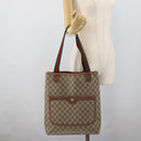 GUCCI GG Supreme Web Sherry Line Tote Bag PVC Beige Gold 002 58 6487 Auth 193572-20