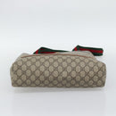 GUCCI GG Supreme Web Sherry Line Tote Bag PVC Beige Gold 002 58 6487 Auth 193572-9
