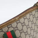 GUCCI GG Plus Supreme Web Sherry Line Tote Bag PVC Beige Gold Auth 193573-10