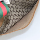 GUCCI GG Plus Supreme Web Sherry Line Tote Bag PVC Beige Gold Auth 193573-21