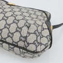 GUCCI GG Supreme Shoulder Bag PVC Navy Gold Auth 193574-9
