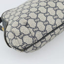 GUCCI GG Supreme Shoulder Bag PVC Navy Gold Auth 193574-16