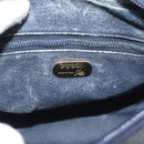 GUCCI GG Supreme Shoulder Bag PVC Navy Gold Auth 193574-17